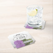薄紫パープルバラは私の飲み物を取らない結婚 ペーパーコースター (インサイチュ)