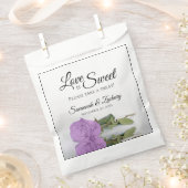 薄紫パープルバラ愛は甘いテイクトオート結婚ズ フェイバーバッグ (クリップ留めされた状態)