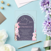 薄紫パープルフローラアーチサマーブライダルシャワー アクリル招待状 (インサイチュ (ウェディング))