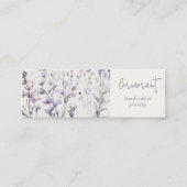 薄紫パープルフローライヤリングスタッドフープホルダー スキニー名刺 (正面)