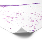 薄紫パープルフローラキンセアニェラウェルカムサイン ポスター (角)