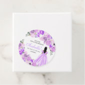 薄紫パープルフローラキンセアニェラサークルメッセージカード フェイバータグ (インサイチュ)