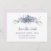 薄紫パープルフローラキンセアニェラ セーブザデート (正面/裏面)