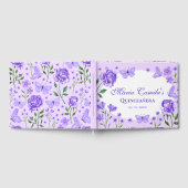 薄紫パープルフローラキンセアニラ15誕生日 ゲストブック (全面)