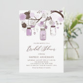薄紫パープルメイソンジャースブライダルシャワー 招待状 (スタンド正面)