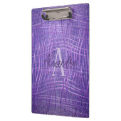 薄紫パープルメタリックグリッターモダングラムラグジュアリー クリップボード (左)