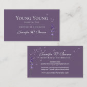 薄紫パープルラベンダーエッセンシャル油 名刺 (正面/裏面)