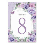 薄紫パープルラベンダーフローラ誕生日キンセアニェラ テーブルナンバー (裏面)