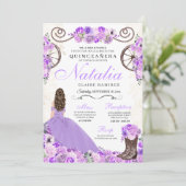 薄紫パープルランチェロプリンセスドレスキンセアニェラ 招待状 (スタンド正面)