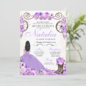 薄紫パープルランチェロプリンセスドレスキンセアニェラ 招待状 (スタンド正面)