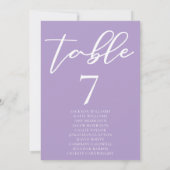薄紫パープル結婚のテーブルカード（名前あり） (裏面)