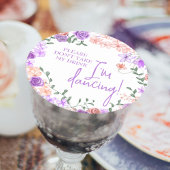 薄紫パープル結婚、ピーチの座席表名タグ ラウンドペーパーコースター