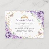 薄紫パープル金ゴールドフローラキンセアニェラ詳細 エンクロージャーカード (正面)