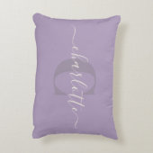 薄紫パープル |スクリパーソナライズされたプトモノグラム名 アクセントクッション (裏面(縦))
