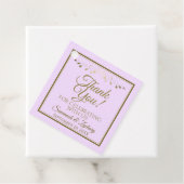 薄紫パープル&金ゴールドシシンプルック結婚ズ・サンキュー フェイバータグ (インサイチュ)