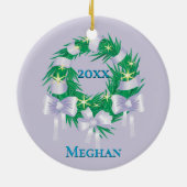 薄紫ピグマイヤギリースホリデイ セラミックオーナメント (裏面)