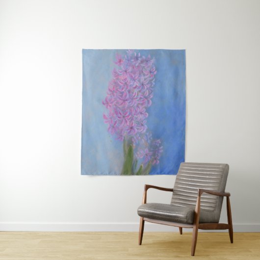 薄紫ピンクヒヤシンス絵画フラワー タペストリー (インサイチュ)