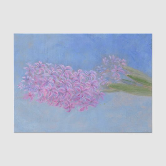 薄紫ピンクヒヤシンス絵画フラワー 薄葉紙 (正面)
