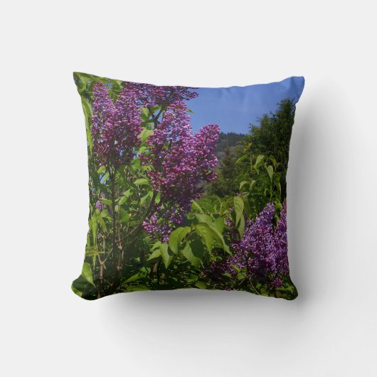 薄紫フかわいらしラワー自然 クッション (正面)