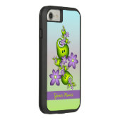 薄紫ファンタジーフラワーグリーンシェイプフラクタル名 Case-Mate iPhoneケース (裏面/右)