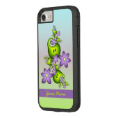 薄紫ファンタジーフラワーグリーンシェイプフラクタル名 Case-Mate iPhoneケース (裏面/左)