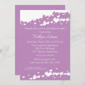 薄紫フィールドオブハートブライダルシャワー招待 招待状 (正面/裏面)