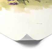 薄紫フラワーアートプリントポスター ポスター (角)