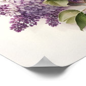 薄紫フラワーアートプリントポスター ポスター (角)