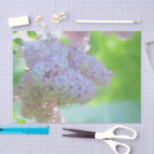 薄紫フラワーウォーターカラーパープルカントリーデザイン 薄葉紙 (クラフト)