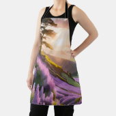 薄紫フラワーズ開花オンヒルアットサンセットグロー エプロン (インサイチュ)