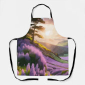 薄紫フラワーズ開花オンヒルアットサンセットグロー エプロン (正面)