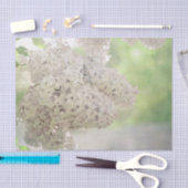 薄紫フラワーソフトホワイトカントリー植物学 薄葉紙 (クラフト)