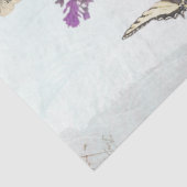 薄紫フラワーバタフライカーテポストブルー絵を描 薄葉紙 (詳細)