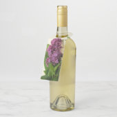 薄紫フラワーボトルハンガーラベル ボトルネックタグ (アングル)