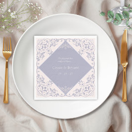 薄紫フランスのパープルリージェンシーフォーマルエラ結婚ーズ スタンダードランチョンナプキン
