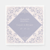 薄紫フランスのパープルリージェンシーフォーマルエラ結婚ーズ スタンダードランチョンナプキン (正面)