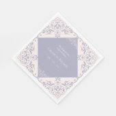 薄紫フランスのパープルリージェンシーフォーマルエラ結婚ーズ スタンダードランチョンナプキン (角)