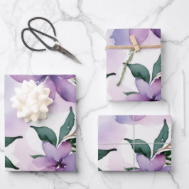 薄紫フロスト水カラーパレット ラッピングペーパーシート