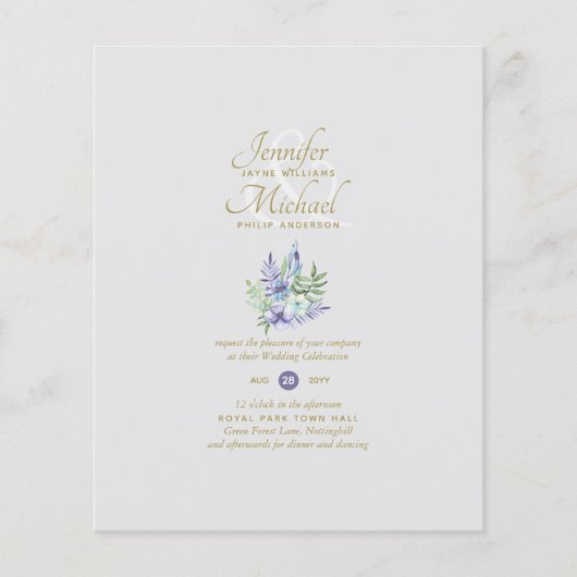 薄紫フローラのメールによる結婚ブライダルシャワー (正面)