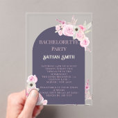 薄紫フローラアーチサマーバチェロレッテ アクリル招待状 (インサイチュ (ポータブル))