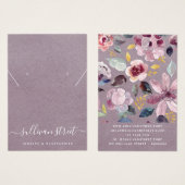 薄紫フローライヤリングネックレスディスプレイカード (正面&裏面)