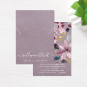 薄紫フローライヤリングネックレスディスプレイカード (デスク)