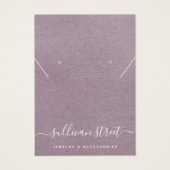 薄紫フローライヤリングネックレスディスプレイカード (正面)