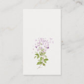 薄紫フローラガーデンおむつラッフルベビーシャワー エンクロージャーカード (裏面)