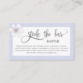 薄紫フローラストックバーブライダルシャワー エンクロージャーカード (正面)