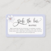 薄紫フローラストックバーブライダルシャワー エンクロージャーカード (正面)