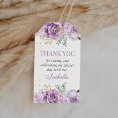 薄紫フローラパープルキンセアニェラありがとう ギフトタグ