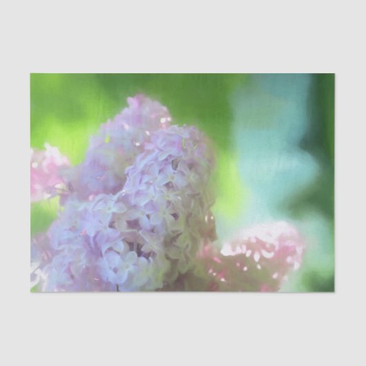 薄紫フローラパープルグリーンアートデザイン 薄葉紙 (正面)