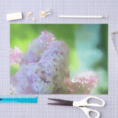 薄紫フローラパープルグリーンアートデザイン 薄葉紙 (クラフト)