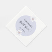 薄紫フローラブライダルシャワーペーパーナプキン スタンダードランチョンナプキン (角)